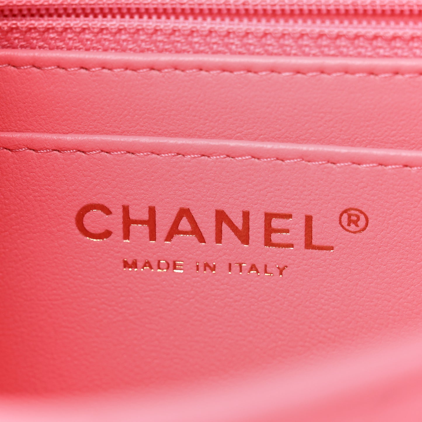 Lambskin Quilted Mini Rectangular Flap Pink