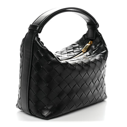 Bottega Veneta Calfskin Nappa Intrecciato Mini Wallace Black Black 3 of 12