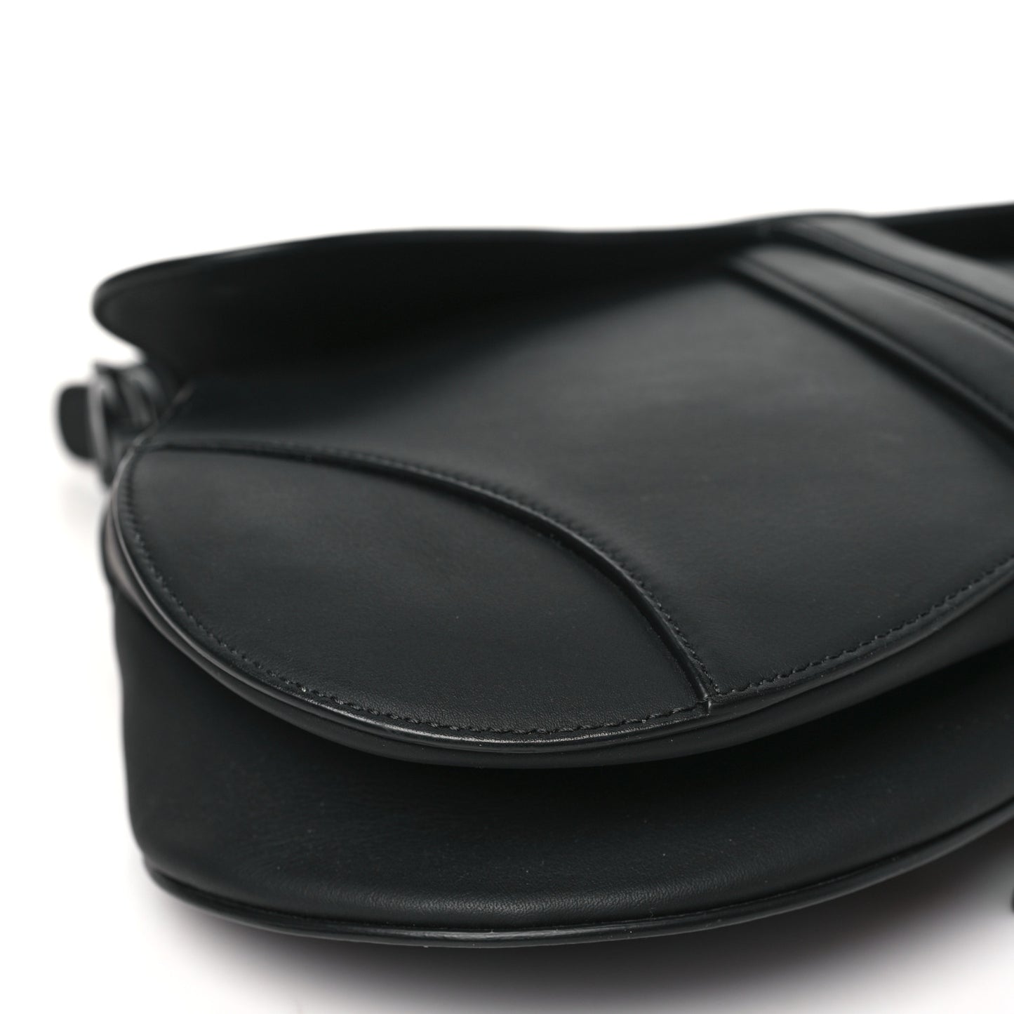 Ultra Matte Calfskin Saddle Bag Black