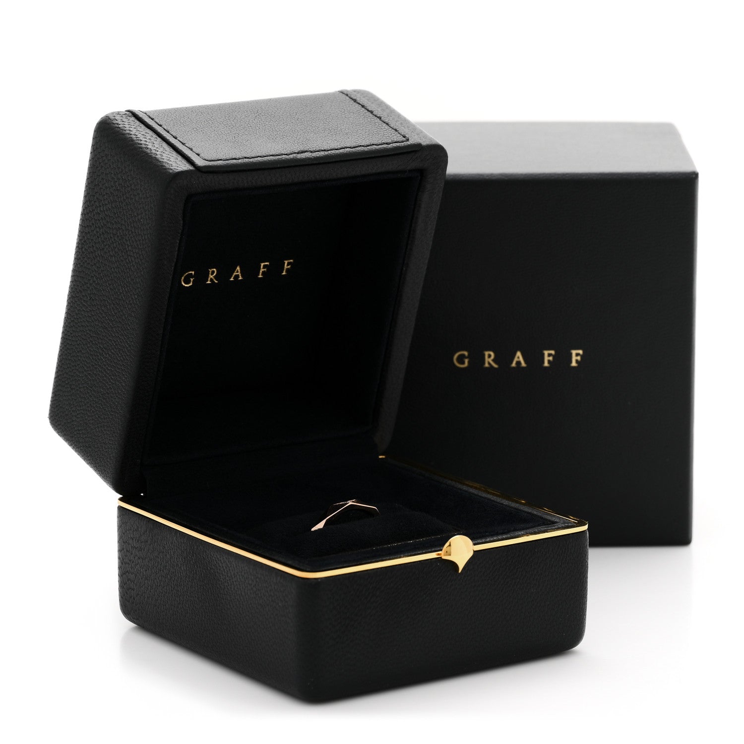 Graff 18K Rose Gold Diamond Laurence Graff Signature Pave Band Ring 46 3.75 5 of 5