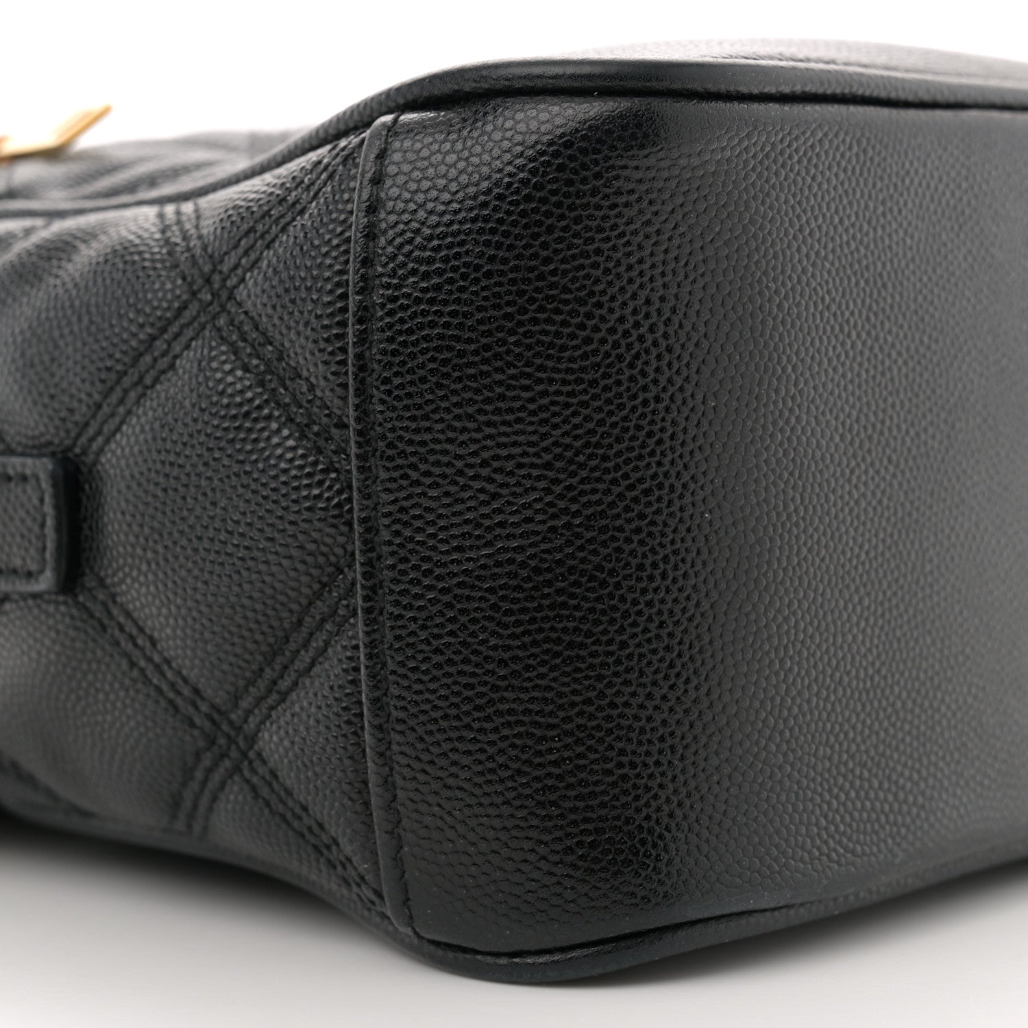 Saint Laurent Grain de Poudre Quilted 80's Vanity Bag Black 9 of 12