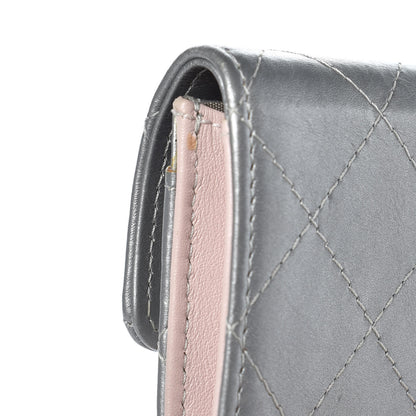 Chanel Metallic Calfskin Quilted Palette Card Holder Silver 9 of 12