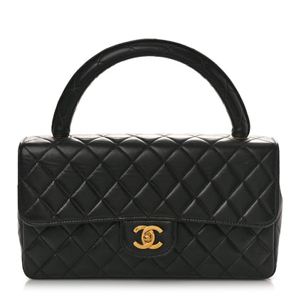 Chanel Lambskin Quilted Medium Rectangular Kelly Flap Bag Black 1 of 11