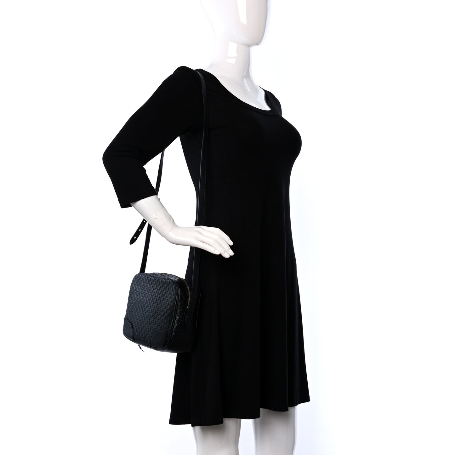 Microguccissima Mini Bree Messenger Bag Black
