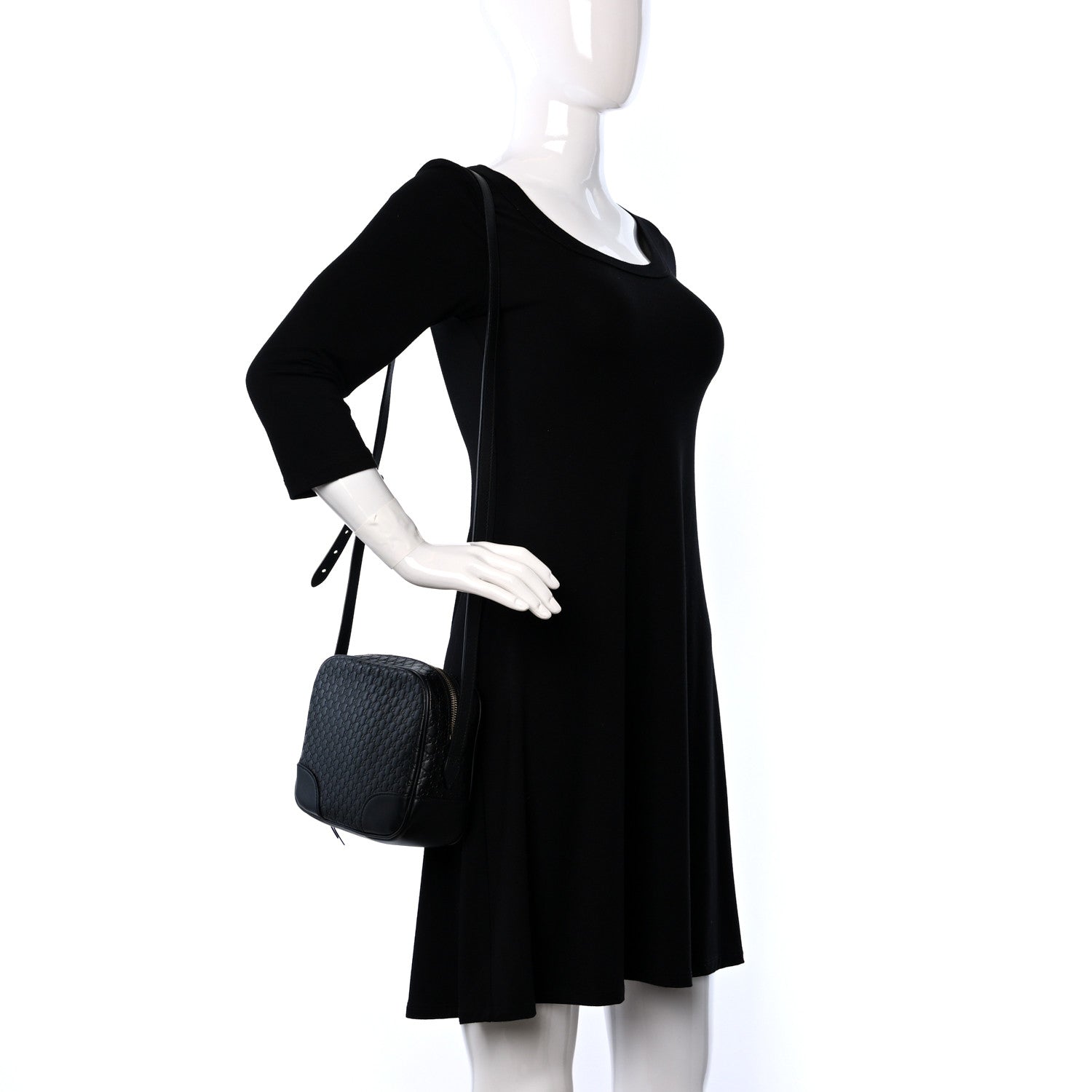Gucci Microguccissima Mini Bree Messenger Bag Black 2 of 9
