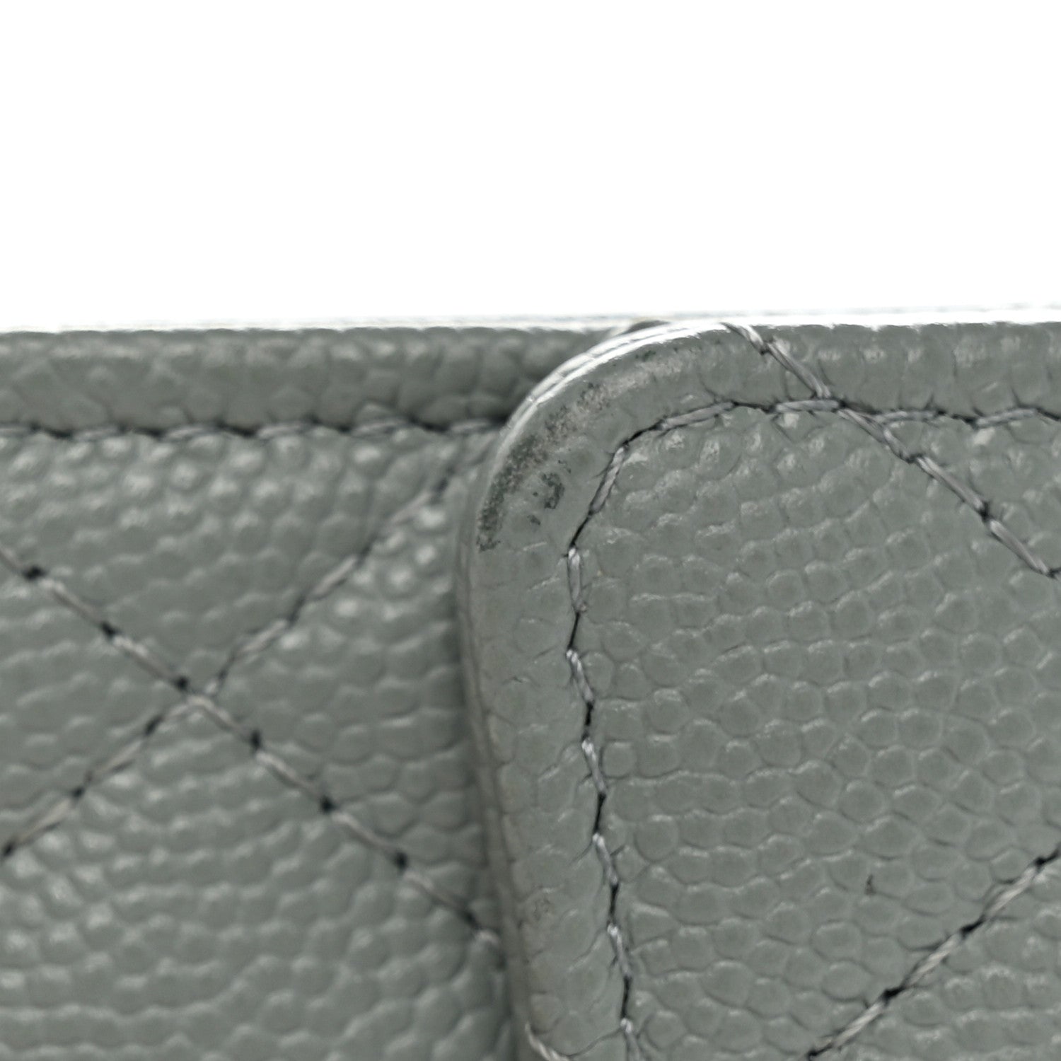 Chanel Caviar Quilted Classic 4 Key Holder Wallet Grey 12 of 17