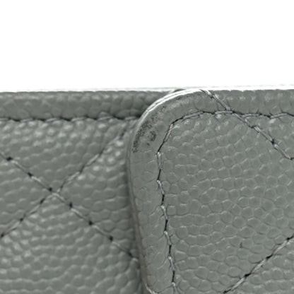 Chanel Caviar Quilted Classic 4 Key Holder Wallet Grey 12 of 17