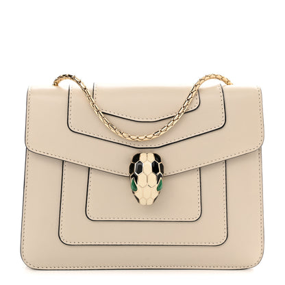 Bulgari Calfskin Small Serpenti Forever Snake Strap Crossbody Bag Grey 1 of 10