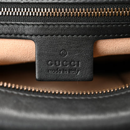 Gucci Calfskin Matelasse GucciGhost Medium GG Marmont Chain Shoulder Bag Black New Aquamarine 6 of 10
