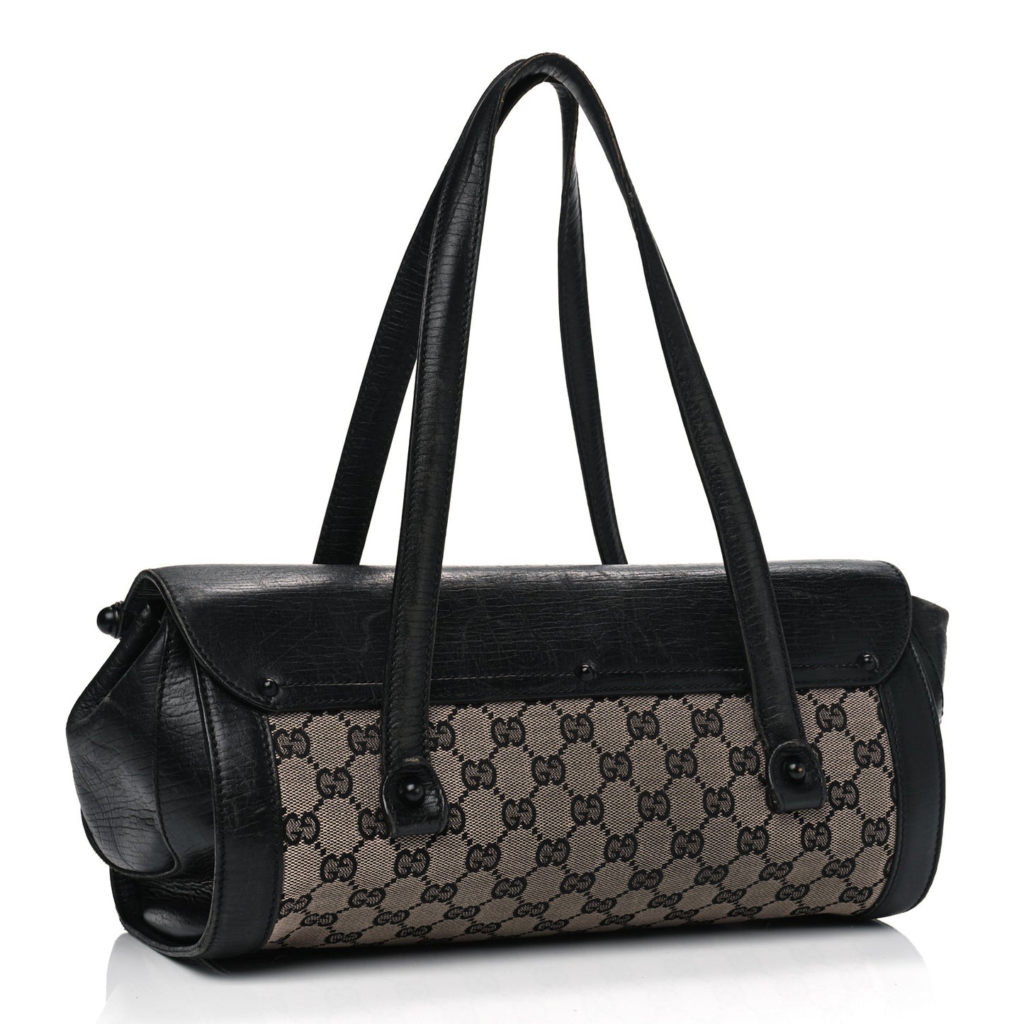 Monogram Bamboo Bullet Handbag Black