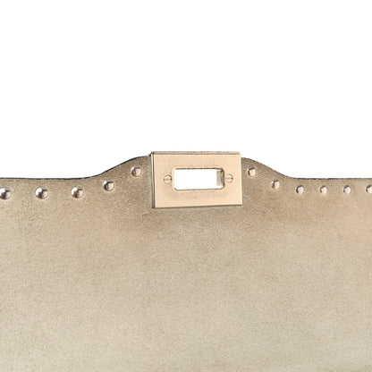 Valentino Garavani Grained Calfskin Rockstud Top Handle Flap Shoulder Bag Light Ivory 14 of 14
