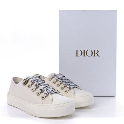 Christian Dior Canvas Dot Walk'N'Dior Low Top Sneakers 38.5 Milk 9 of 9