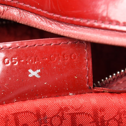 Christian Dior Patent Cannage Large Lady Dior Red 7 of 30