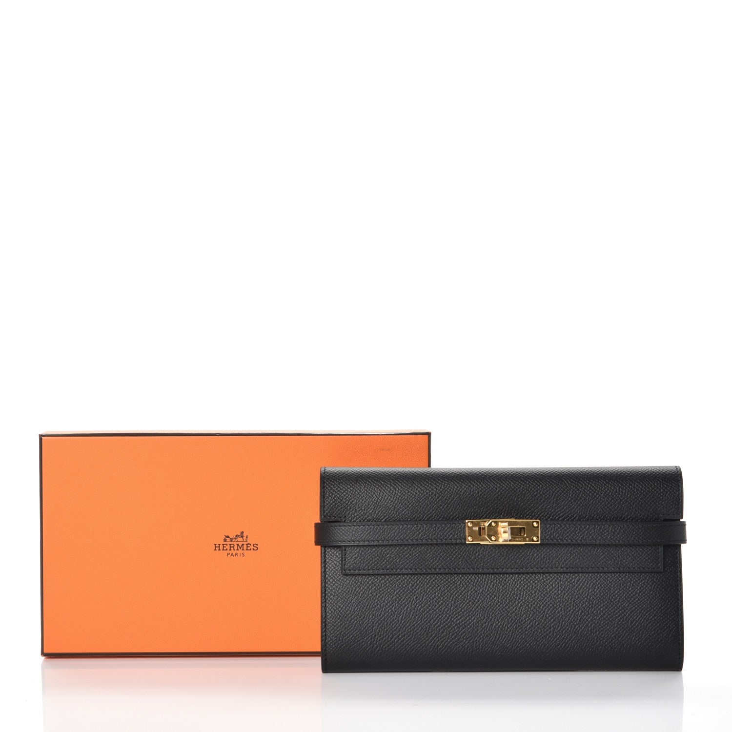 Hermes Epsom Kelly Longue Wallet Black 8 of 8