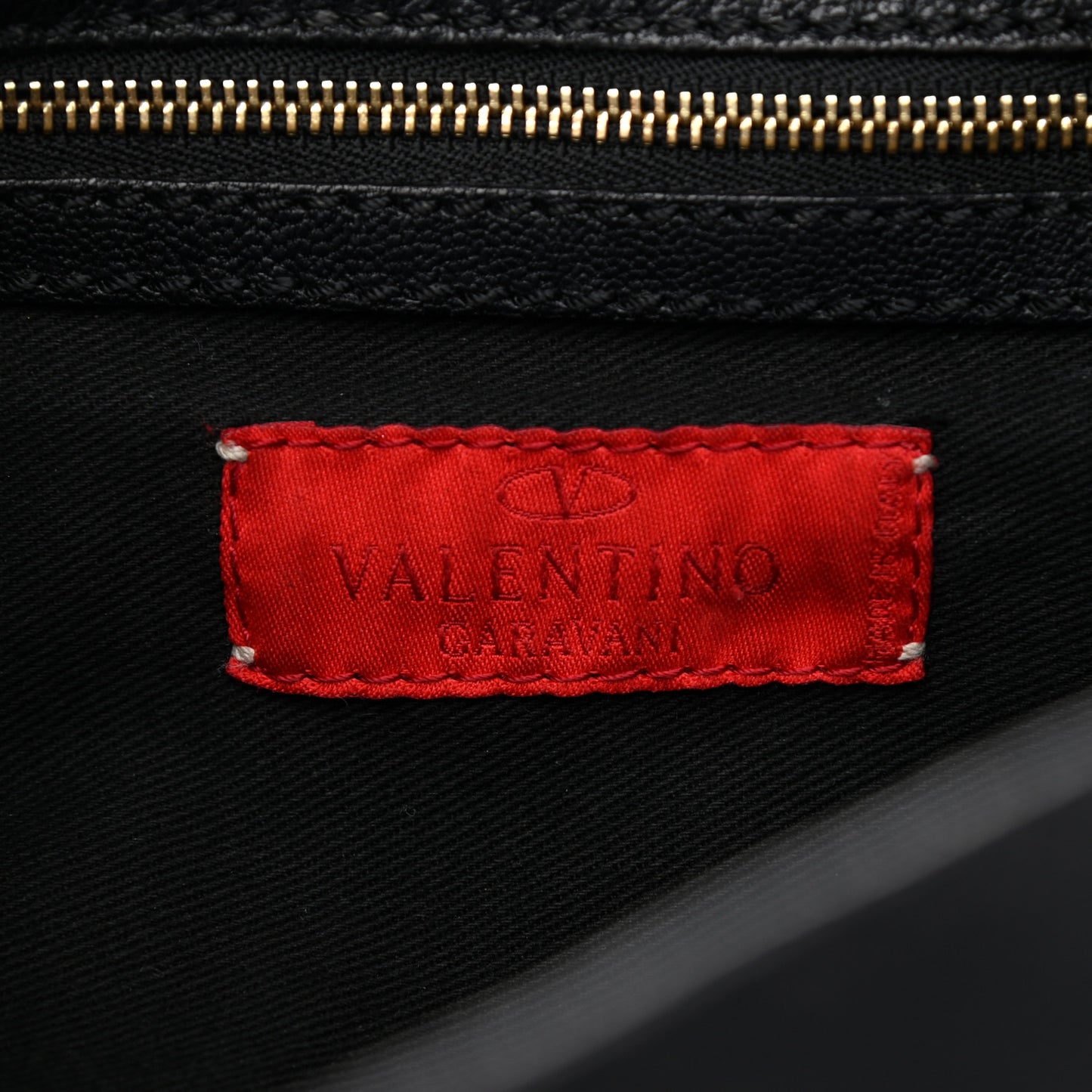 Grained Calfskin Catch Satchel Black