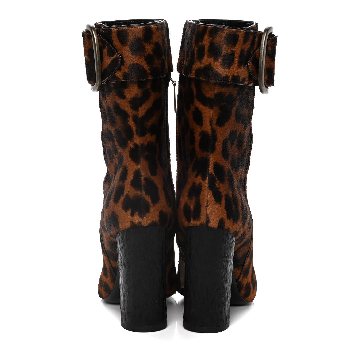 Saint Laurent Pony Hair Joplin Buckle Booties 37.5 Naturale 6 of 15