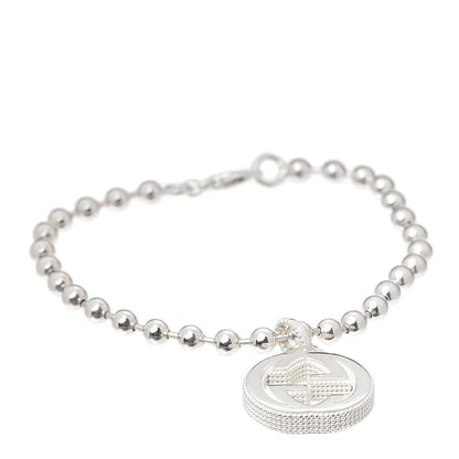 Gucci Sterling Silver Interlocking GG Charm Bracelet 1 of 5