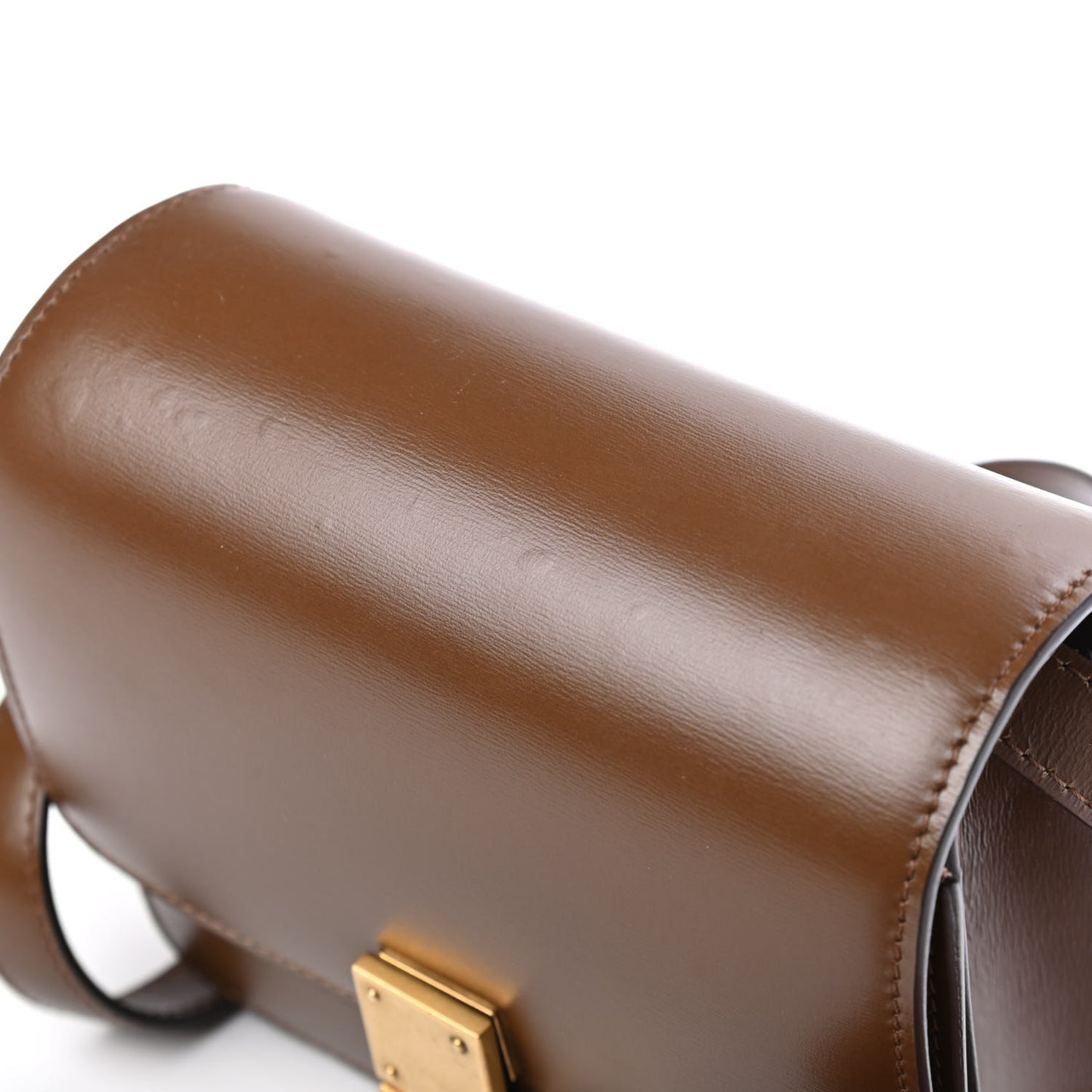 Smooth Calfskin Small Classic Box Flap Bag Camel