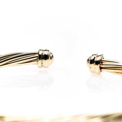 David Yurman 18K Yellow Gold 4mm Cablespira Bracelet 3 of 3