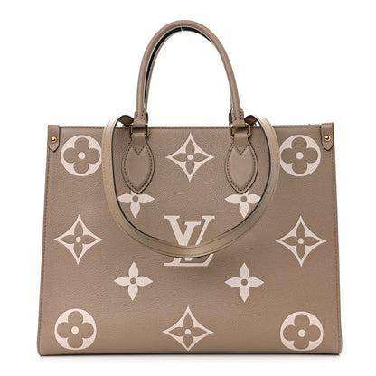 Louis Vuitton Empreinte Monogram Giant Onthego MM Tourterelle Creme 1 of 9