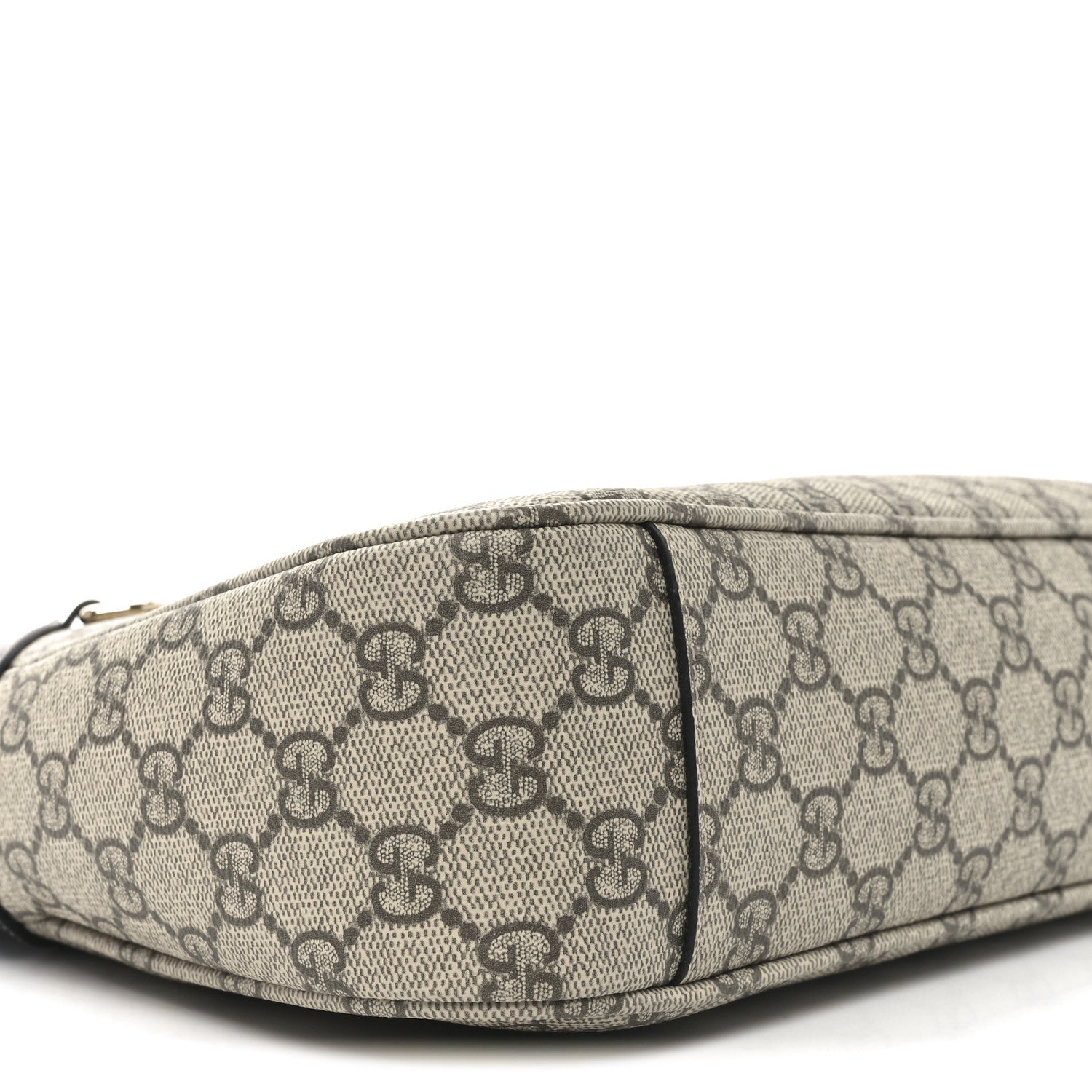 Gucci GG Supreme Monogram Emblem Medium Shoulder Bag Beige Ebony Black 8 of 9
