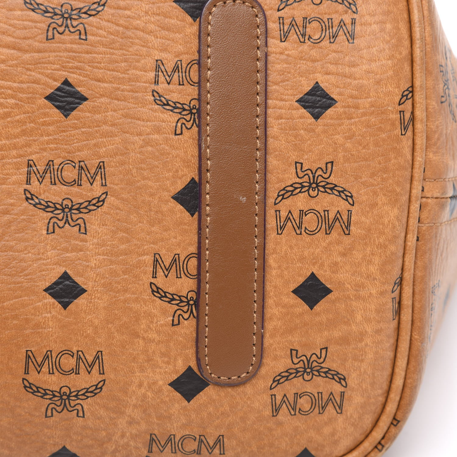 MCM Visetos Large Liz Reversible Shopper Tote Cognac 13 of 19