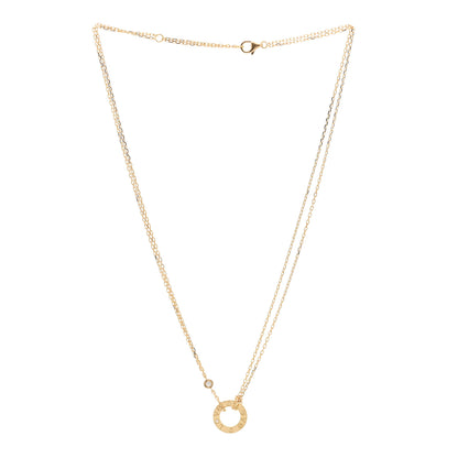 Cartier 18K Yellow Gold 2 Diamond LOVE Necklace 3 of 6