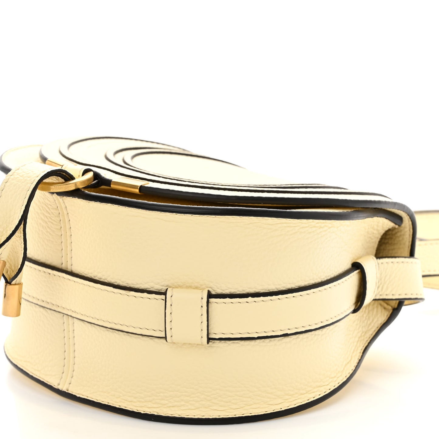 Calfskin Mini Marcie Round Crossbody Bag Sunlight