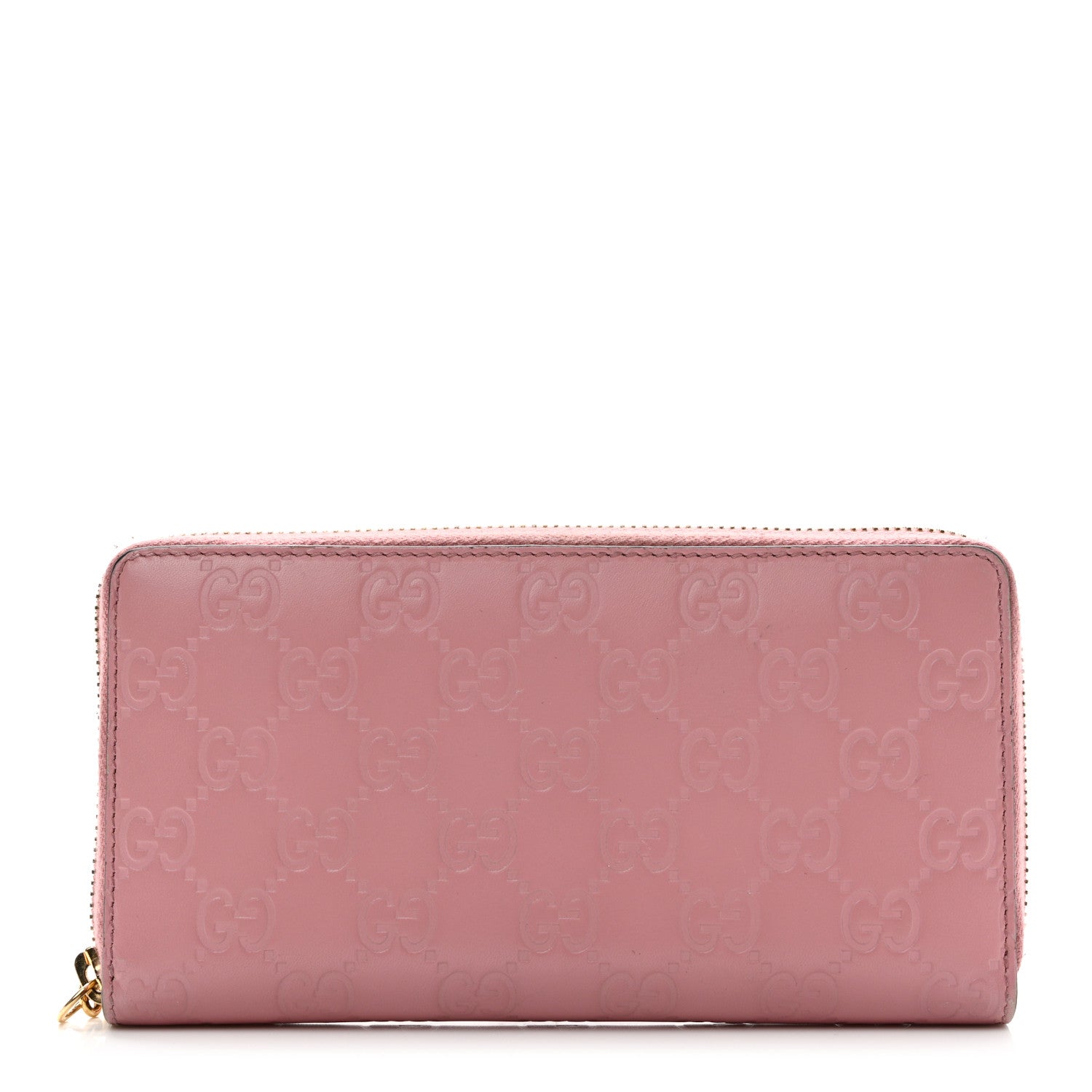 Gucci Guccissima Icon Zip Around Wallet Carmine Rose 1 of 10