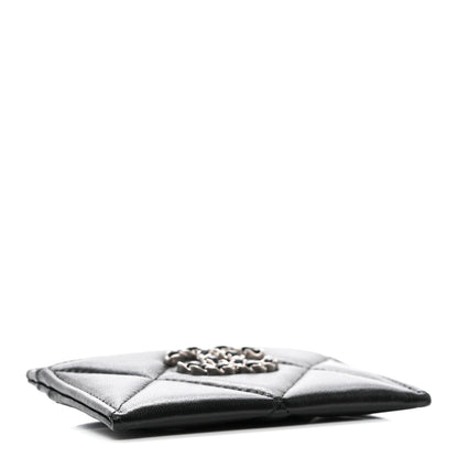 Chanel Lambskin Quilted Chanel 19 Card Holder Black 4 of 8
