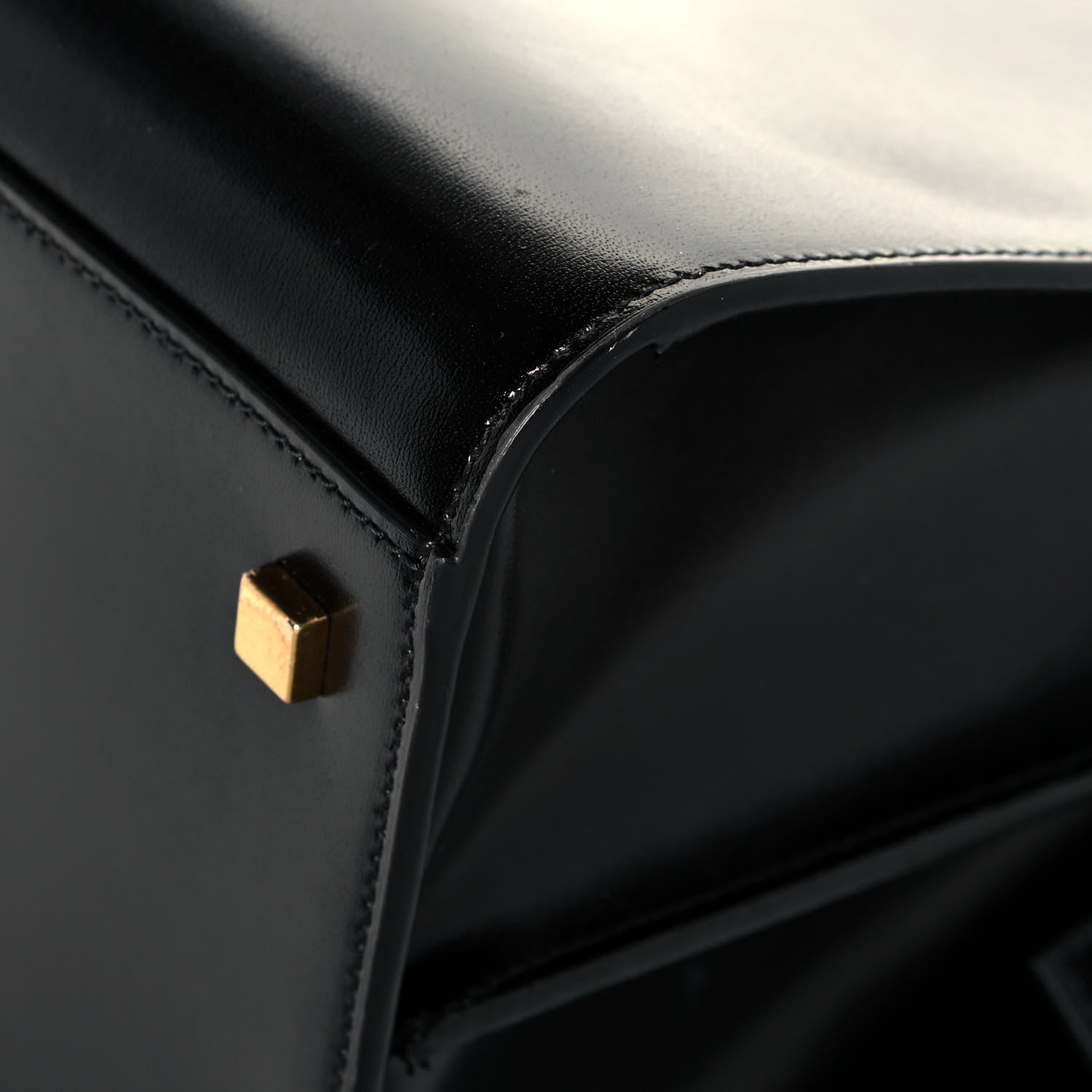 Saint Laurent Shiny Calfskin Large Uptown Tote Black 10 of 15