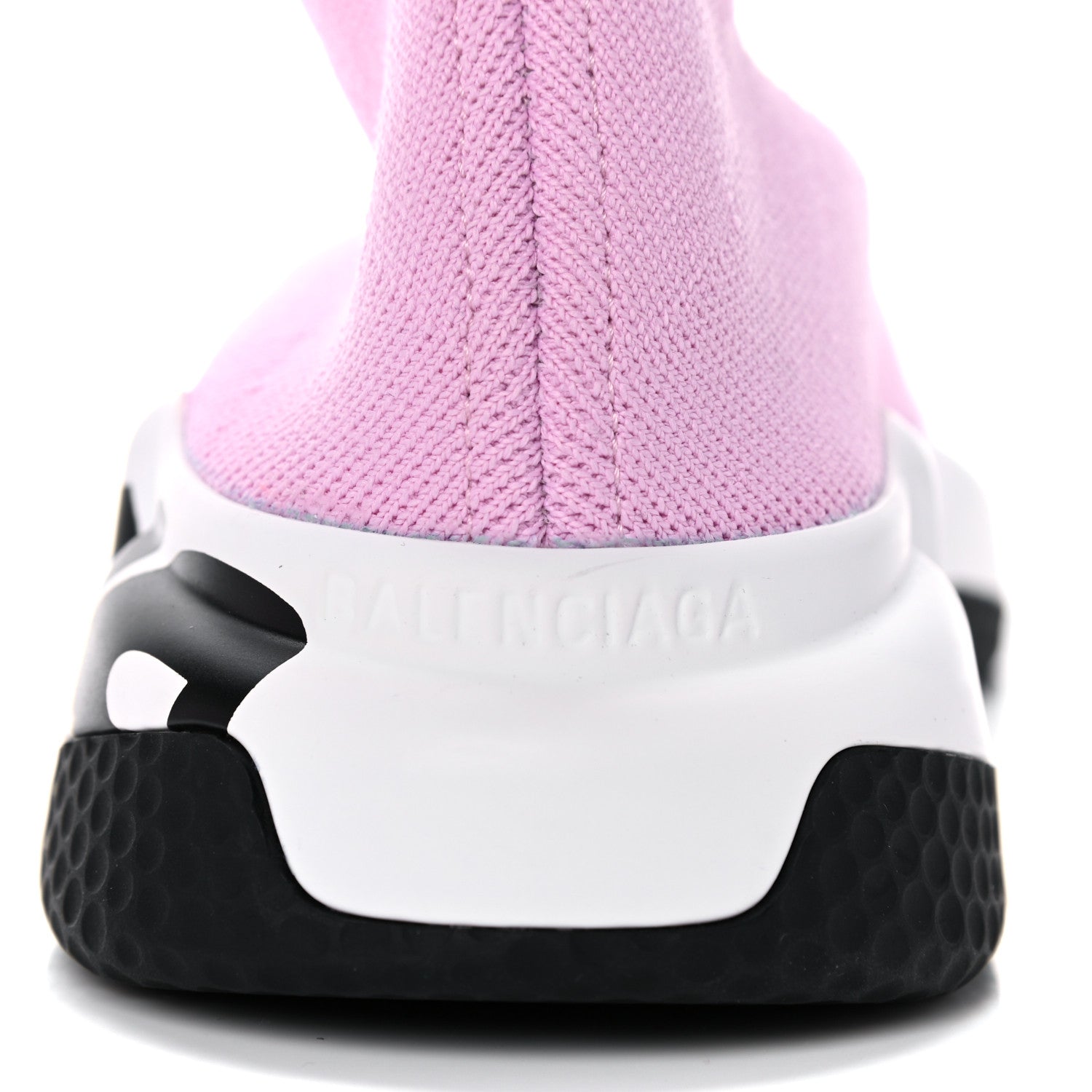 Balenciaga Neoprene Knit Womens Speed Graffiti Sneakers 37 Light Pink White Black 10 of 14