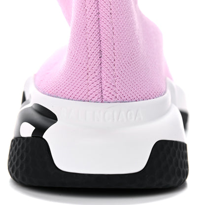 Balenciaga Neoprene Knit Womens Speed Graffiti Sneakers 37 Light Pink White Black 10 of 14
