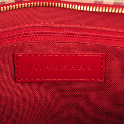 Burberry Haymarket Check Medium Regent Tote Red 6 of 8
