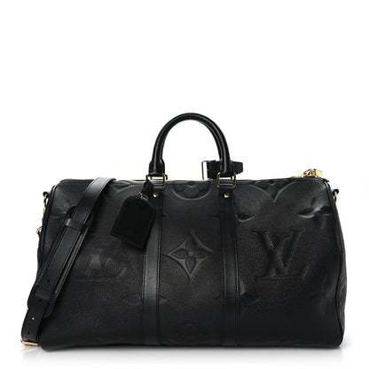Louis Vuitton Empreinte Monogram Giant Keepall Bandouliere 45 Black 1 of 9