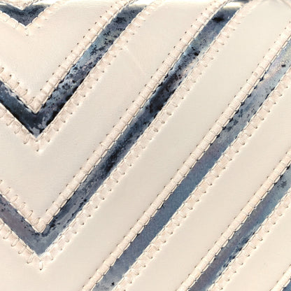 Chanel Lambskin Iridescent PVC Chevron Quilted Medium Boy Flap White Silver 14 of 15