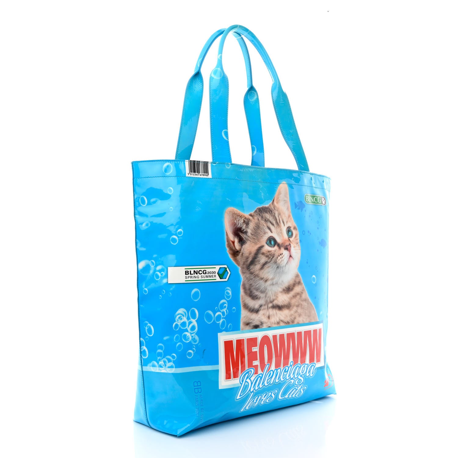 BALENCIAGA　I LOVE CATS エコバッグ Balenciaga Patent Calfskin Medium I Love Pets Cat Lover Shopper