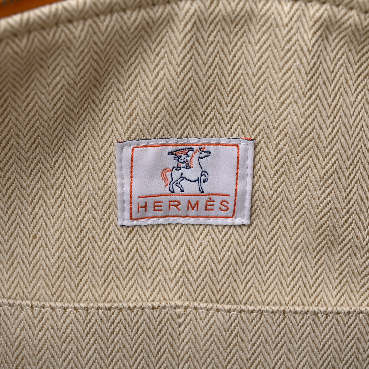 Hermes Canvas Large Bride-A-Brac Cabriole Case Biscuit 6 of 11