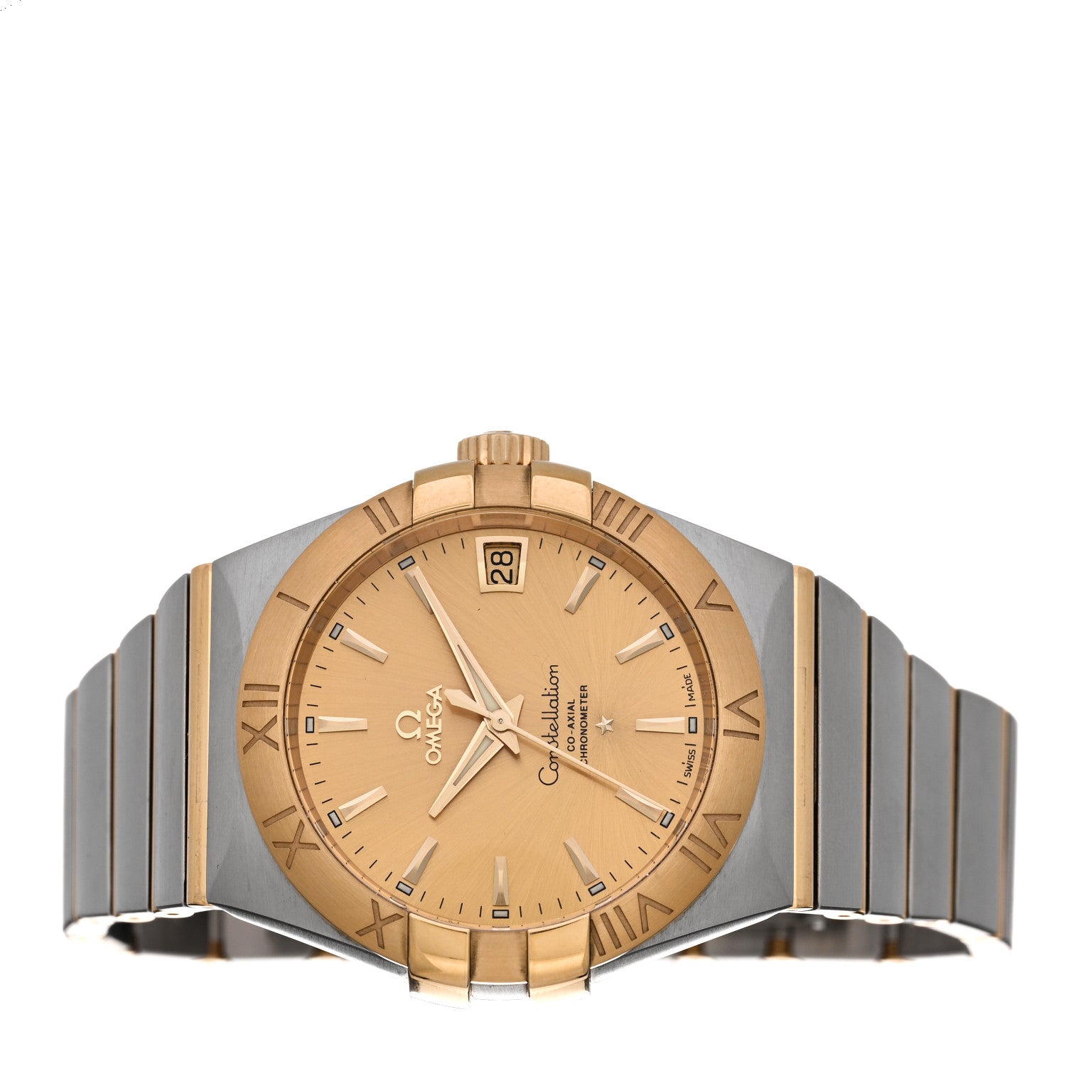 Omega Stainless Steel 18K Yellow Gold 38mm Constellation Co-Axial Chronometer Automatic Watch 123.20.38.21.08.001 2 of 4