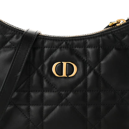 Christian Dior Calfskin Macrocannage Miss Caro Diorling Mini Bag with Chain Black 9 of 12