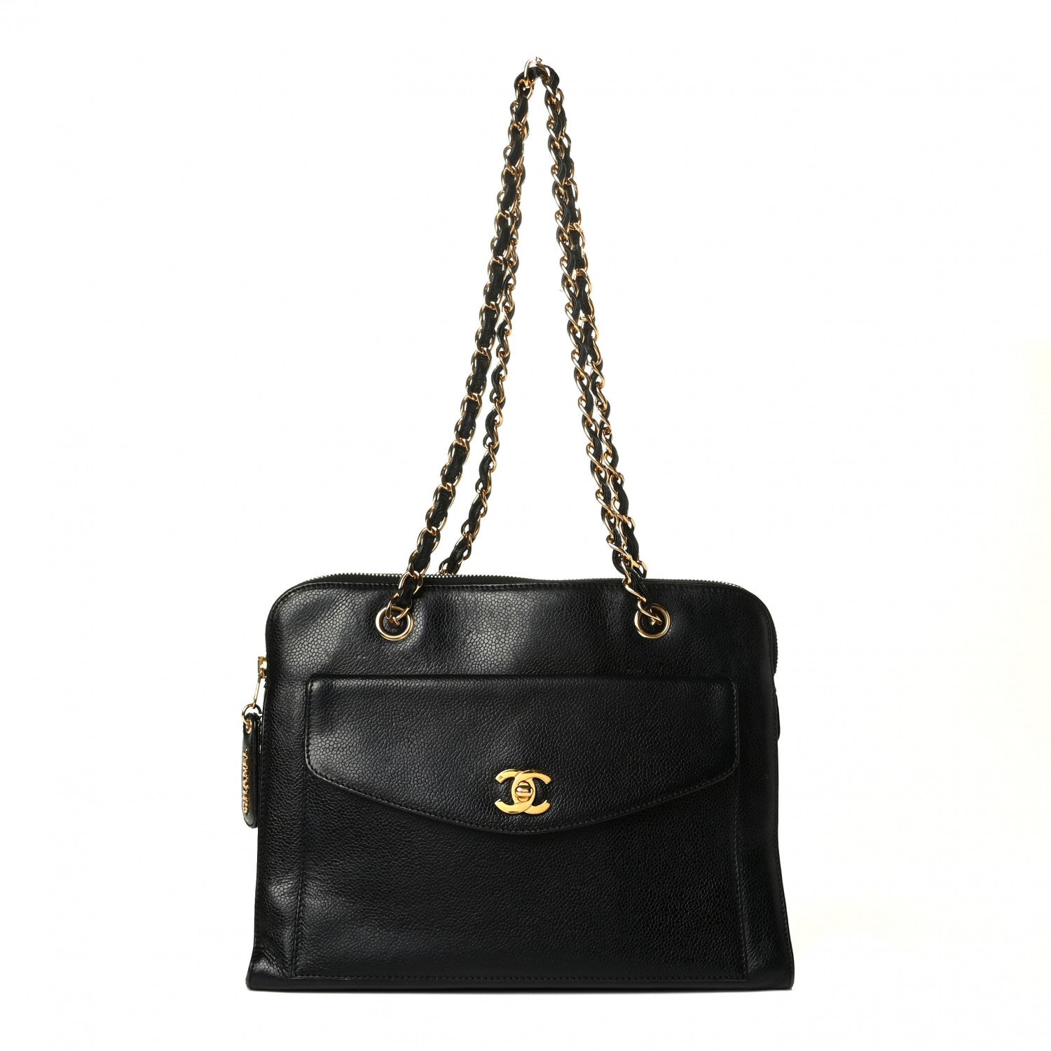 Chanel Caviar Flap Shoulder Bag Black 1 of 8