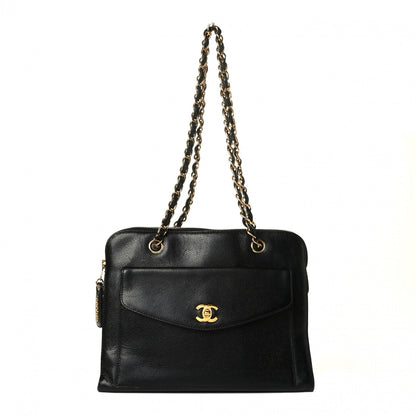 Chanel Caviar Flap Shoulder Bag Black 1 of 8