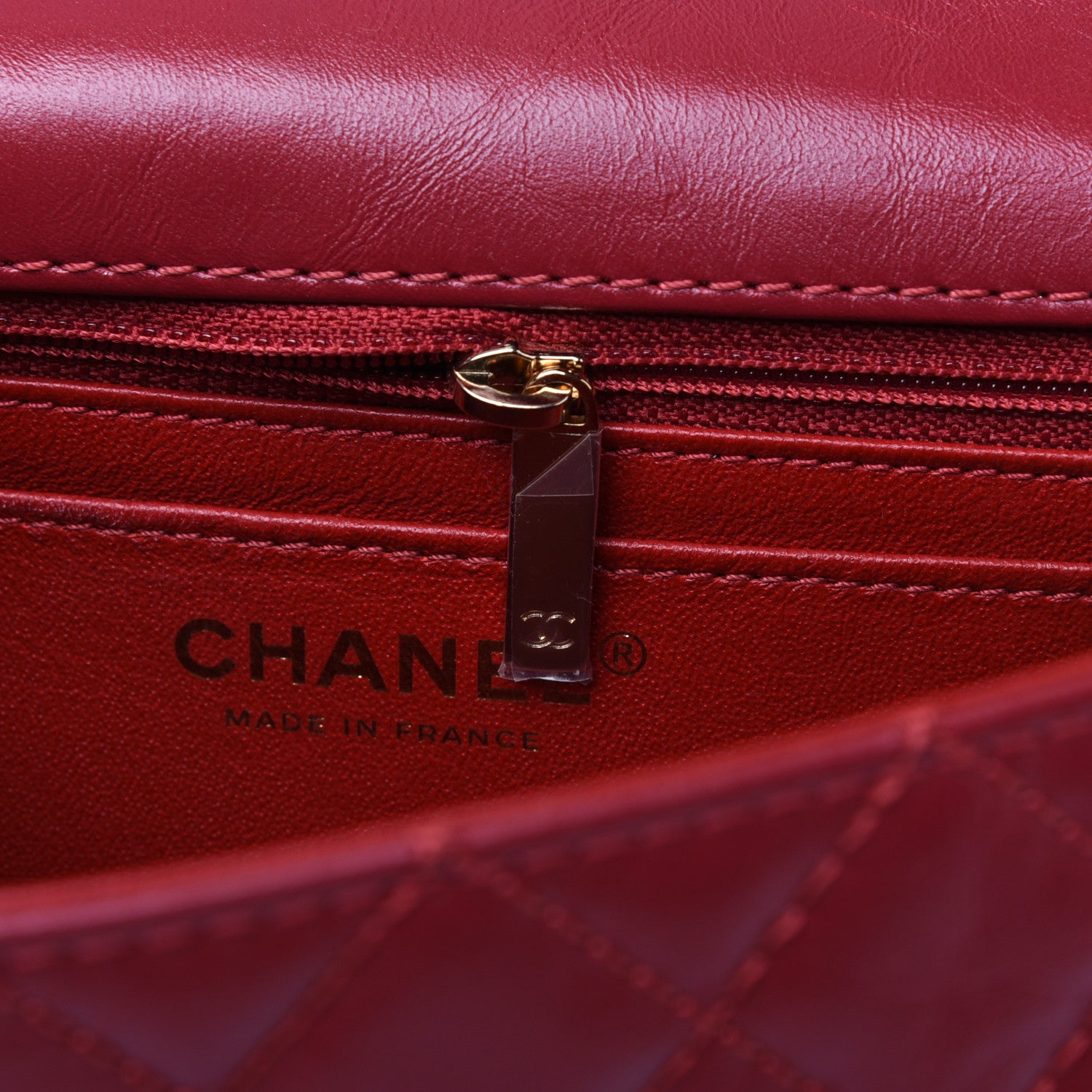 Chanel Aged Calfskin Quilted 2.55 Reissue Mini Flap Red 10 of 14