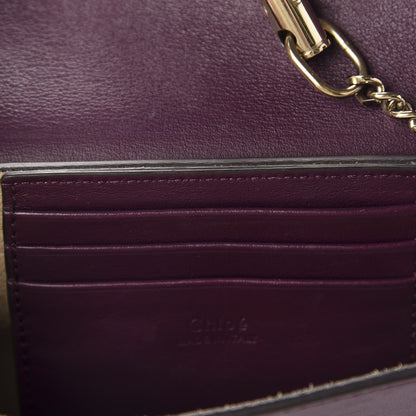 Chloe Suede Calfskin Mini Faye Shoulder Bag Intense Violine 8 of 10