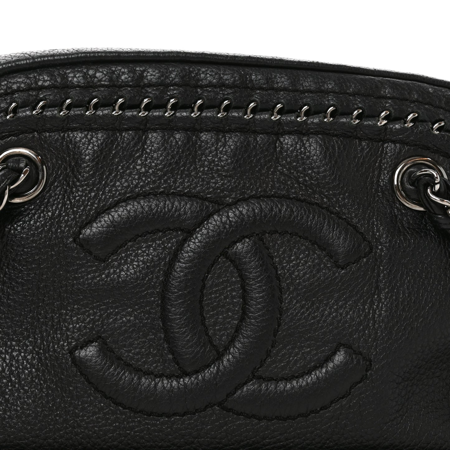 Deerskin Luxe Ligne Medium Bowler Black