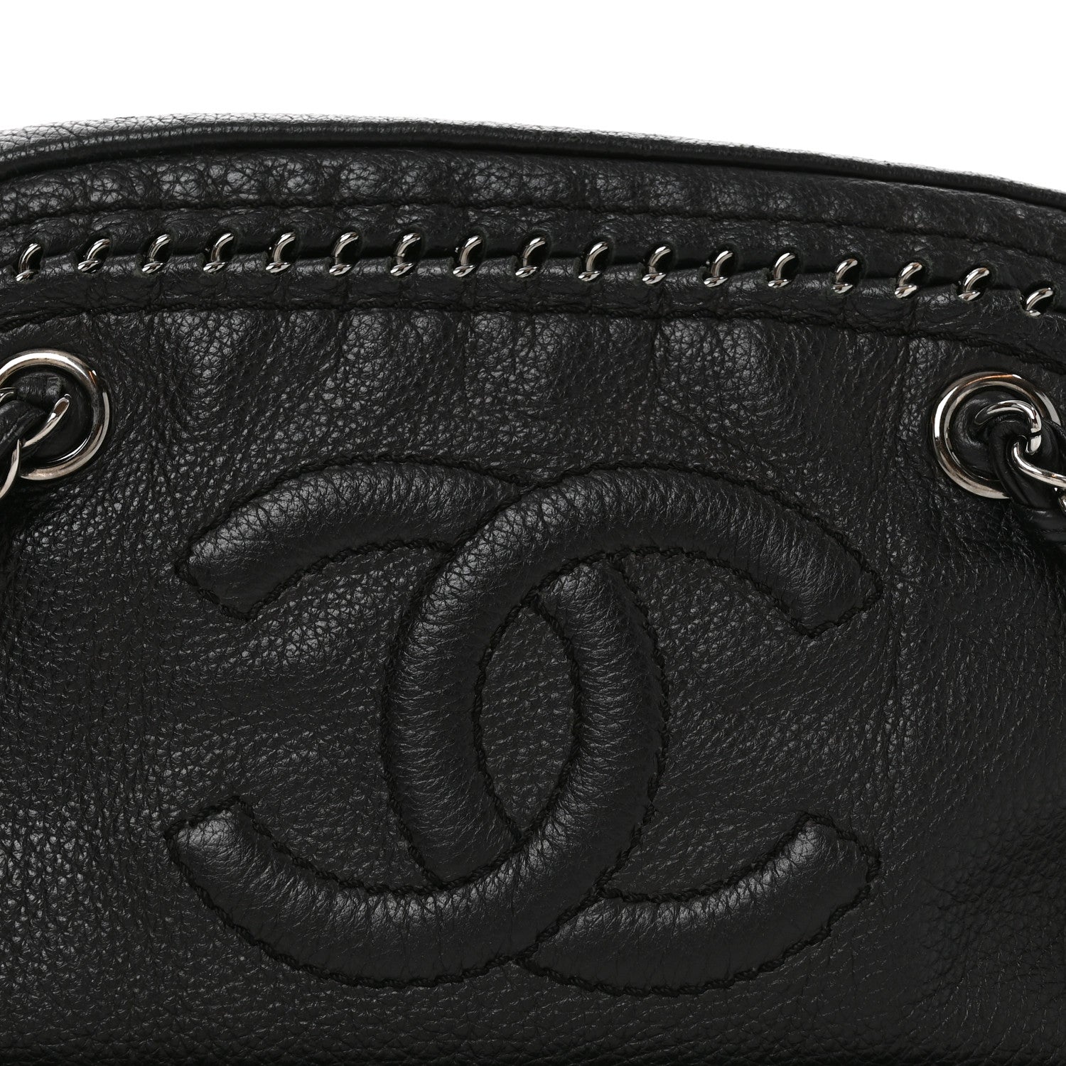 Chanel Deerskin Luxe Ligne Medium Bowler Black 7 of 9