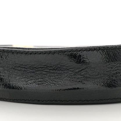 Gucci Suede Patent Web Mini Ophidia Round Shoulder Bag Black 9 of 10