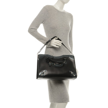 Balenciaga Smooth Calfskin Metallic Patent Giant 12 Silver Hardware City Black Gris 2 of 6