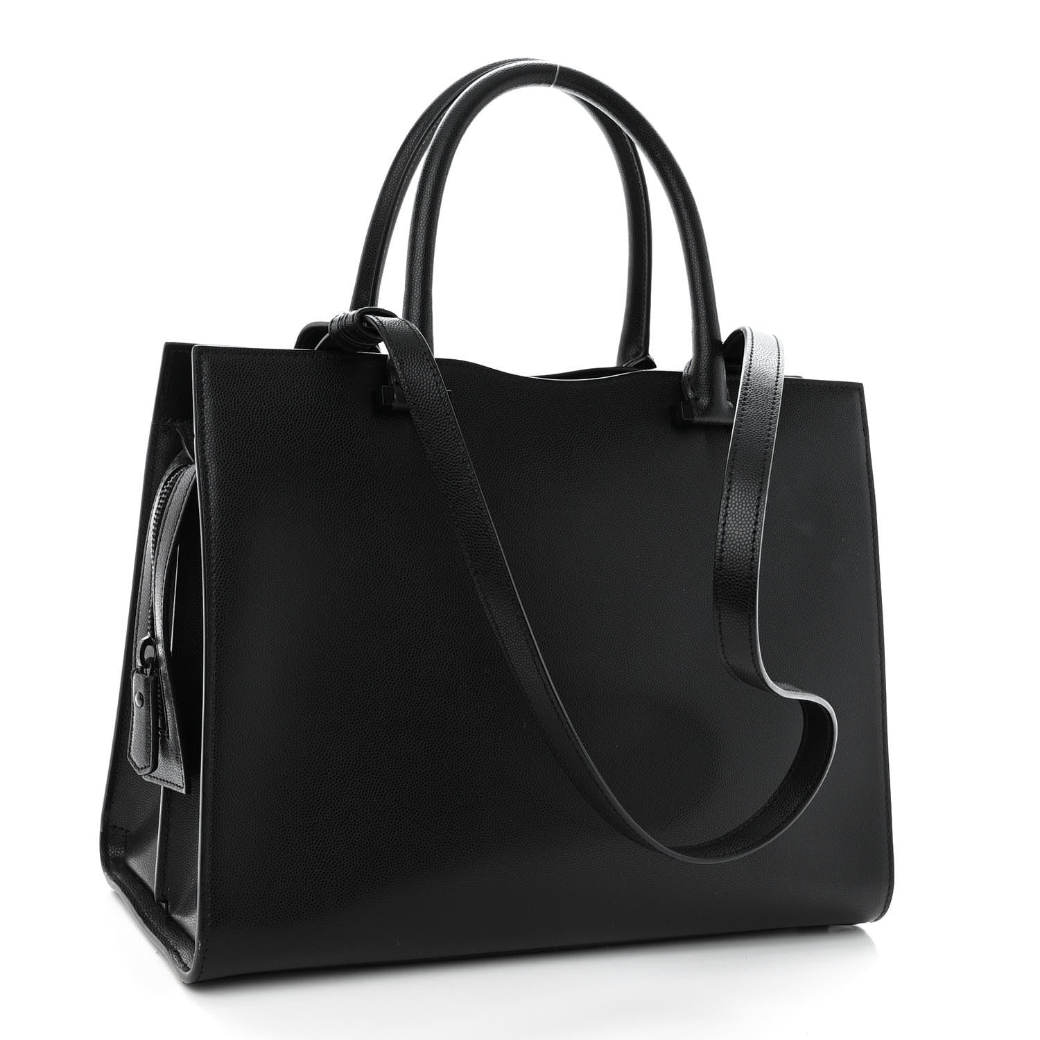Saint Laurent Grain De Poudre Medium Uptown Tote Black 3 of 10