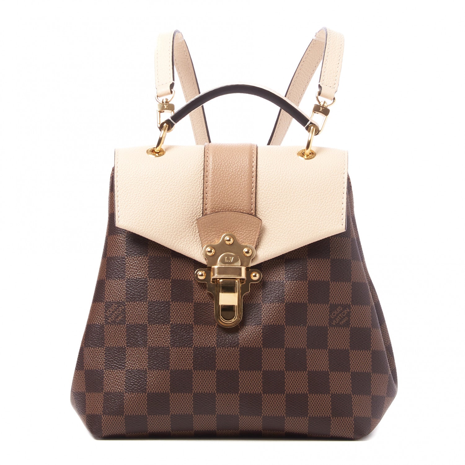 Louis Vuitton Damier Ebene Clapton Backpack Creme 1 of 8